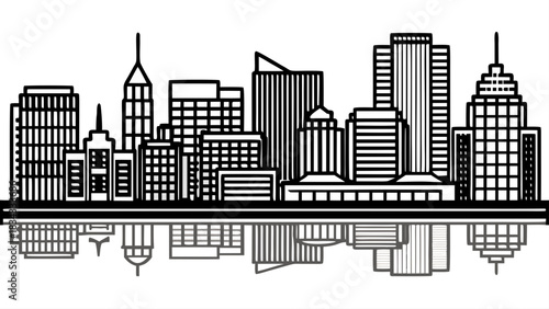 Very beautiful Nashville skyline at blue hour with glowing buildings, calm reflections, and a soft gradient sky, capturing the city’s modern atmosphere in a clean, vibrant, and visually balanced urban