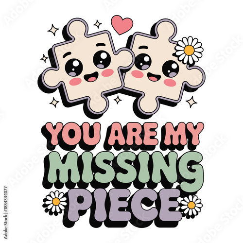 You Are My Missing Piece Valentine Clipart