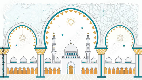 Architectural Repetition Pattern Design Vector