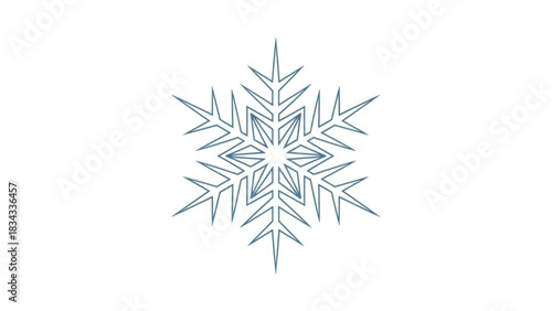 Delicate snowflake design for winter holiday projects, creative decorations, and seasonal invitations with a clean, modern festive flair perfect for design.