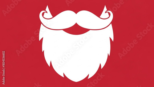 Festive Santa Claus beard and mustache for Christmas holiday events and promotions, bringing cheer and joy to your seasonal designs, originally from a scalable source
