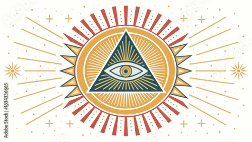 Divine Light Motif Vector Design Art