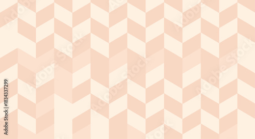 Soft peach and cream chevron pattern background with a subtle geometric design.
