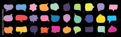 Extensive Mega Collection of Hand-Drawn Doodle Speech Bubbles and Text Balloons Featuring Colorful Textured Hatching, Playful Chat Box Shapes, Creative Communication Icons, and Unique Marker-Style Out
