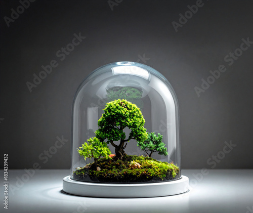 terrarium avec mini bonsaï 
