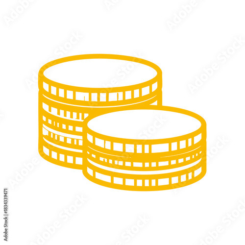 Złote monety stos ilustracja 