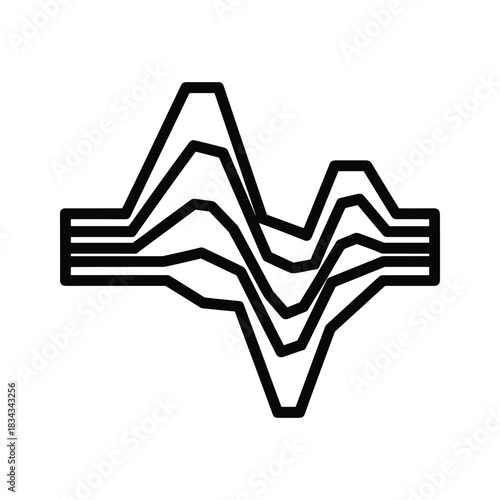 Abstract Waveform Line Icon