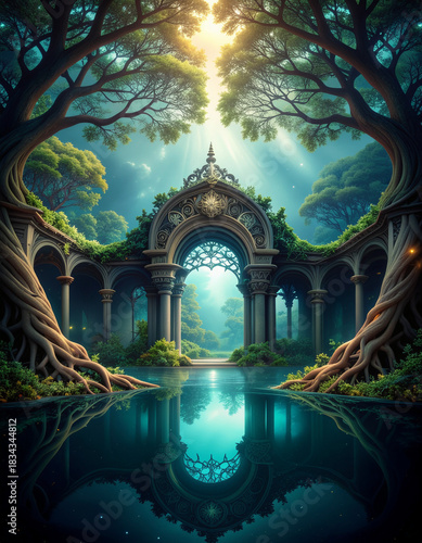 fantasy gothic temple folly