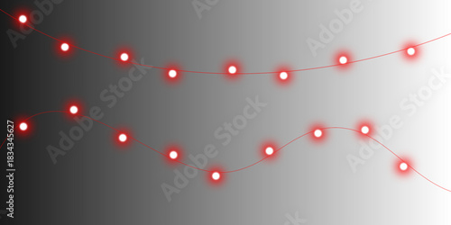 Abstract network connection concept with glowing red nodes on a grey gradient background.