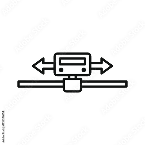 Digital Caliper Measurement Icon with Left and Right Arrows