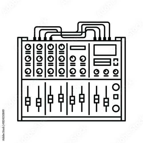 Audio Mixer Console Line Icon