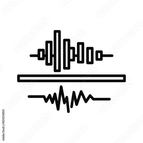 Audio Waveform and Spectrum Analyzer Icon