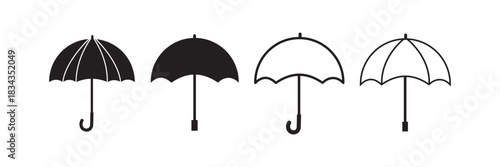 Umbrella icon set. Vector illustration of umbrella icon. Umbrella symbol collection. Umbrella icon. Vector illustration. EPS 10.