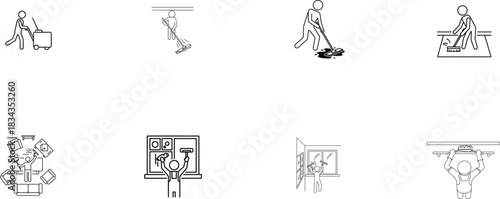 Collection of Cleaning and Janitorial Service Icons