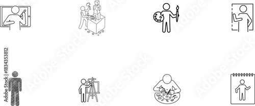Artist Icons Representing Various Creative Activities