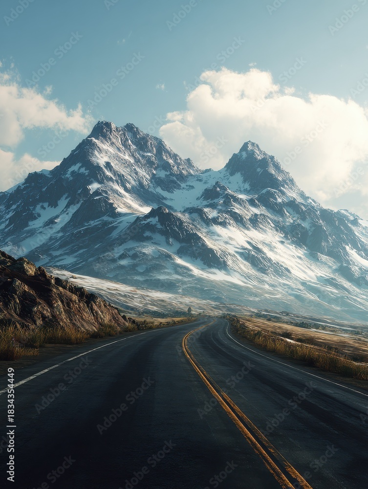 Fototapeta premium road trip backgrounds with scenic highways