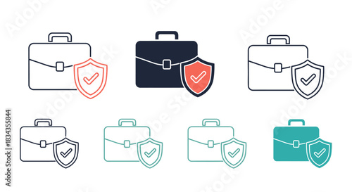 Business insurance policy concept vector illustration for financial protection and safety cover 100