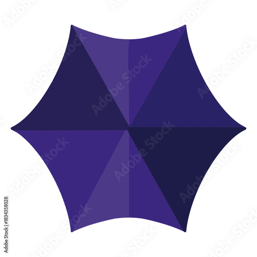 Blue umbrella from above illustration