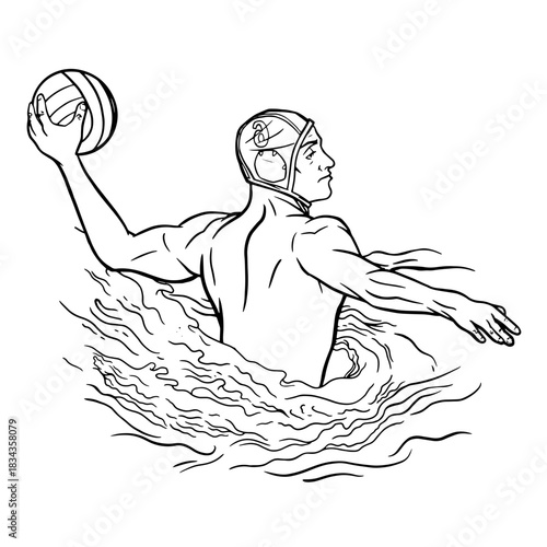 Cool water polo athlete