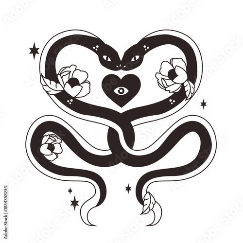Anti valentines sticker snakes