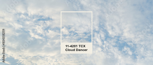 cloudy sky, cloud dancer pantone color 2026, spiritual connection with nature, wallpaper or digital background for design and product presentation, warm texture material, Frankfurt - December 4, 2025