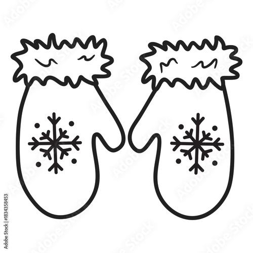 Eskimo doodle gloves stroke