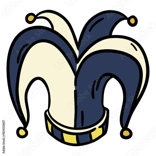 Joker hat hand drawn