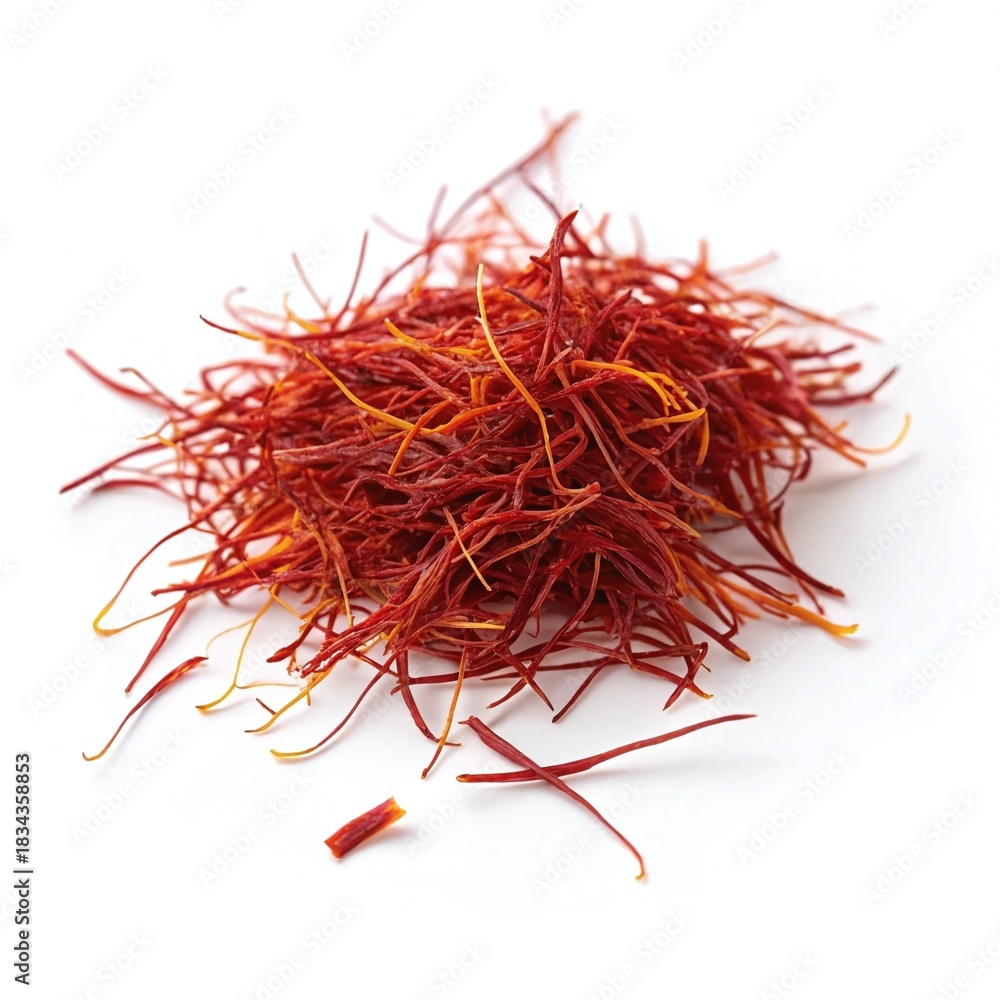 Fototapeta premium Saffron threads bring rich color and aroma to culinary creations, adding luxury to any dish
