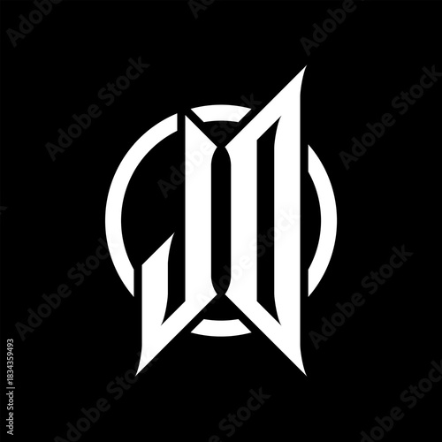 JD Monogram Logo on Black Background