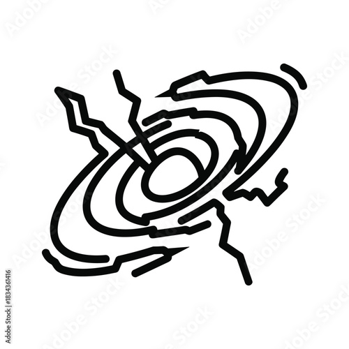 Stylized Hurricane and Lightning Icon