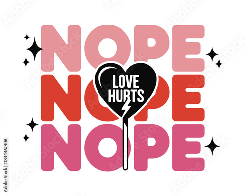 Anti Valentine Nope SVG