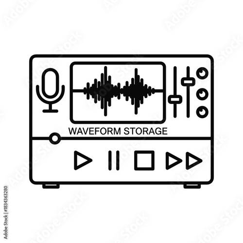 Audio recording and editing interface with waveform display and controls