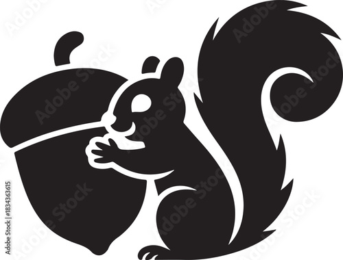 Squirrel with Large Acorn