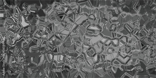 Intricate Abstract Geometric Pattern in Grayscale with Polygonal Shapes and Organic Flowing Lines Creating a Complex and Textured Surface