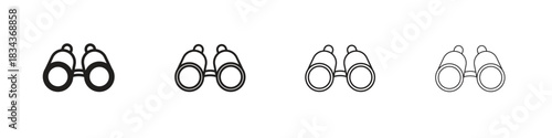 Binoculars icon, Set vector logo design templates,