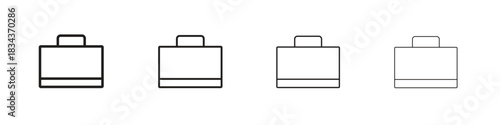 Briefcase icon, Set vector logo design templates,