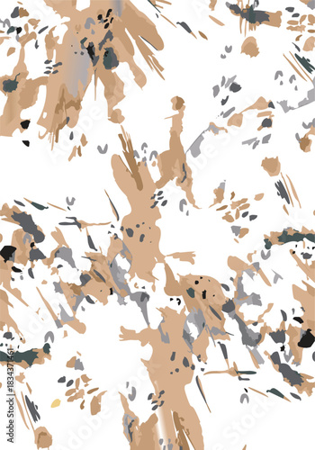 Seamless colorful floral pattern. Hand drawn flowers, herbs, leaves, branches, berries, tulip. Simple cute flat vector elements. Design for textile, cover, wallpaper