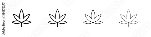 Cannabis icon, Set vector logo design templates,