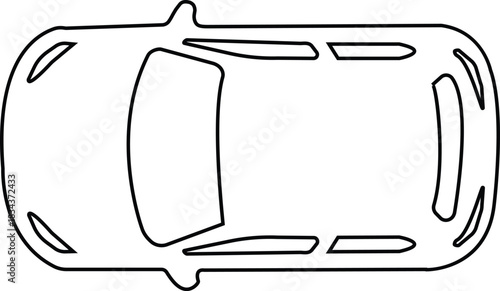 Black car icon in line style, vehicle silhouette with SUV, sedan, convertible and pickup monochrome transport symbol pack and automotive graphic synonym illustration