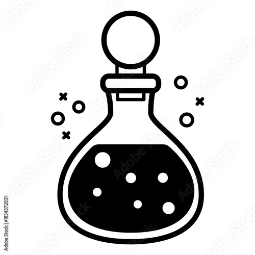 Magic potion bottle stroke