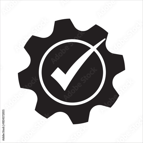 Isolated vector icon, optimization concept, work process, with white background.