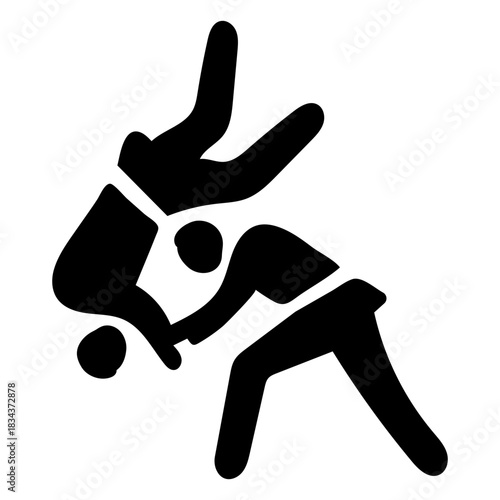 People practicing judo