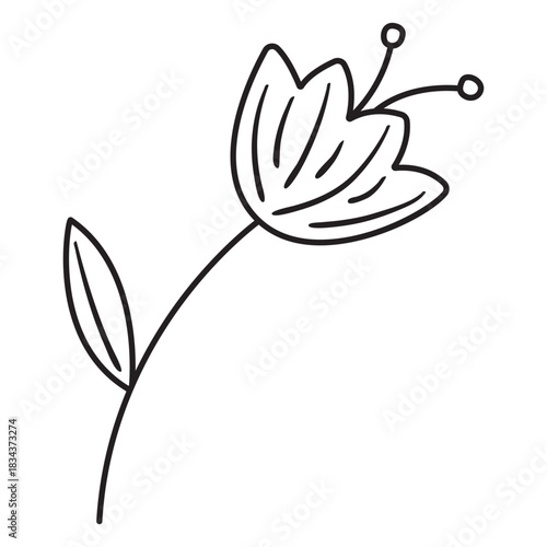 Spring flower leaf pollen stroke