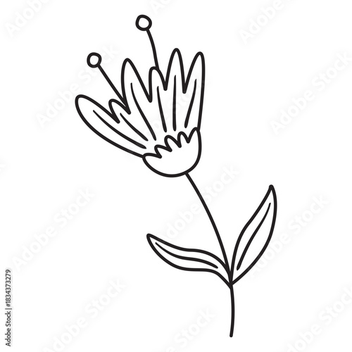 Spring flower leaves pollen stroke