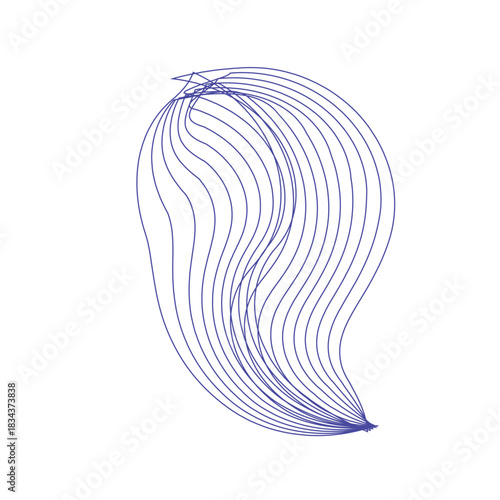 Forensic digital vector illustration of a unique thumbprint pattern symbol on a white background