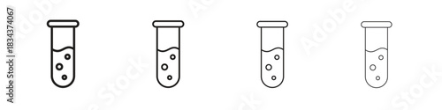 Chemical Tube icon, Set vector logo design templates,