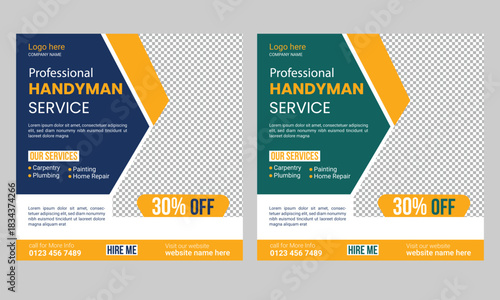 handyman services Instagram post banner template