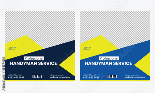 handyman services Instagram post banner template