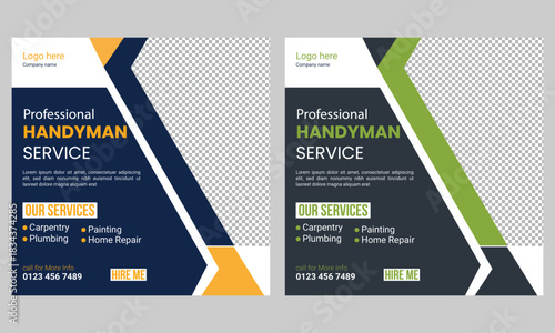 handyman services Instagram post banner template