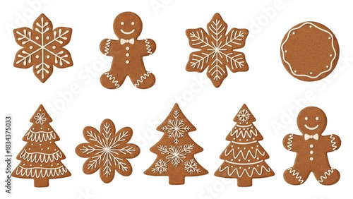 Festive gingerbread cookies bring holiday cheer with classic Christmas designs and sweet smiles, perfect for seasonal baking projects and joyous celebrations